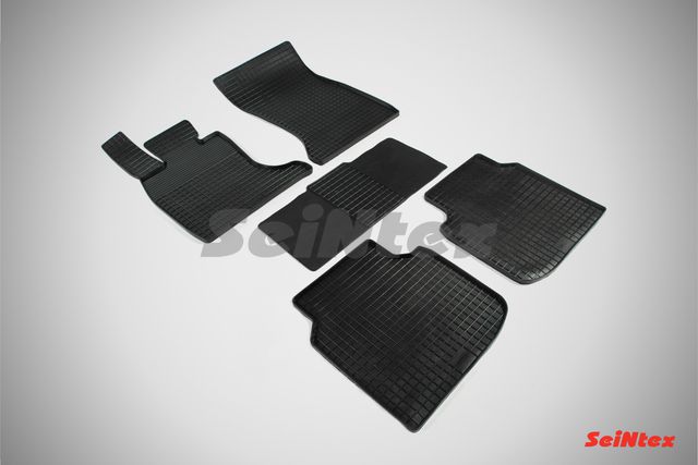Коврики резиновые Seintex с узором сетка для салона BMW 7 F02 2008-2012. Артикул 85861