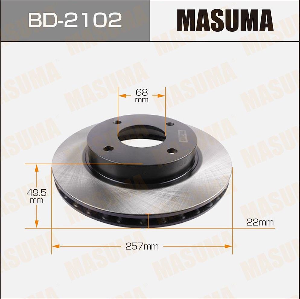 Тормозной диск Masuma. Артикул BD-2102