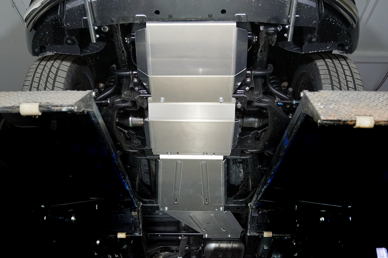 Защита алюминиевая ТСС (4 мм) для картера, КПП, РК и переднего моста Great Wall Poer 2021-2026. Артикул ZKTCC00510K