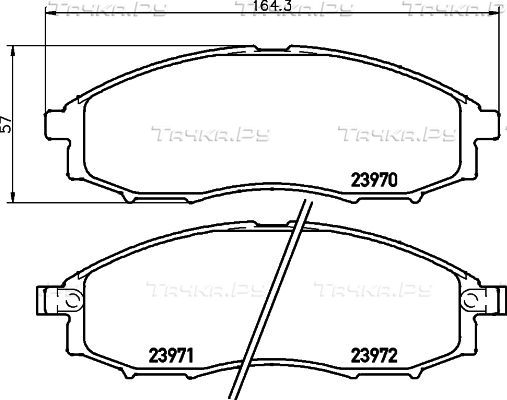 Тормозные колодки Nisshinbo. Артикул NP2027