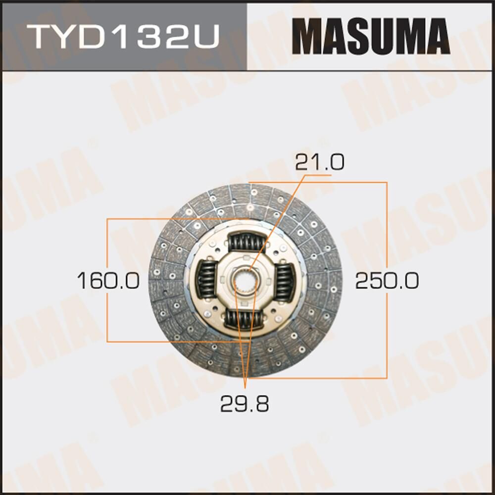 Диск сцепления Masuma. Артикул TYD132U