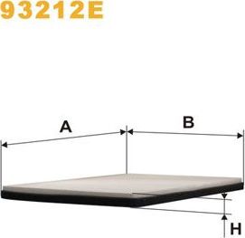 Салонный фильтр WIX Filters. Артикул 93212E