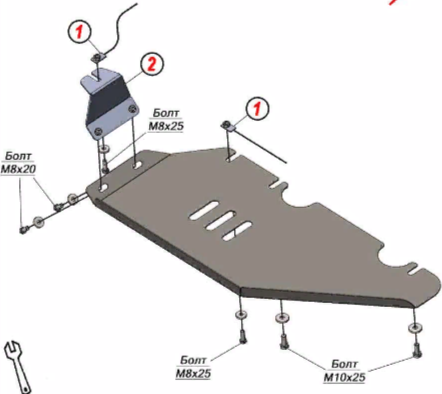 Защита алюминиевая Alfeco (4мм) для РК Tank 300 4WD 2023-2026. Артикул ALF.66.04 AL4