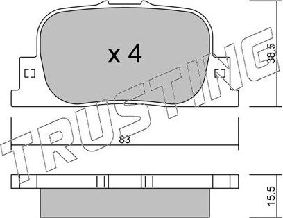 Тормозные колодки Trusting. Артикул 768.0