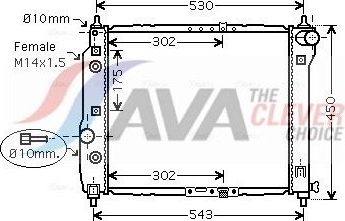 Радиатор охлаждения двигателя AVA ** CLEVER FIT **. Артикул DWA2069