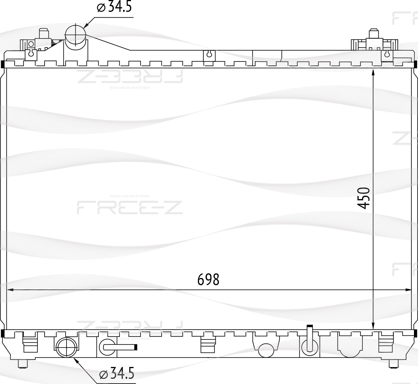 Радиатор SUZUKI GRAND VITARA 05- 2.0 (Free-Z). Артикул KK0244