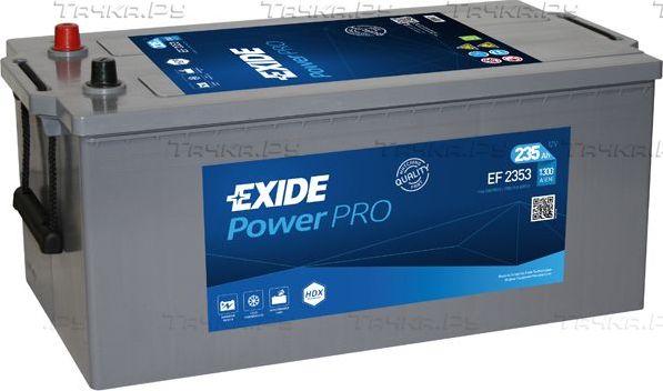 Аккумулятор Exide PowerPRO для Volvo  FE II 2012-2026. Артикул EF2353