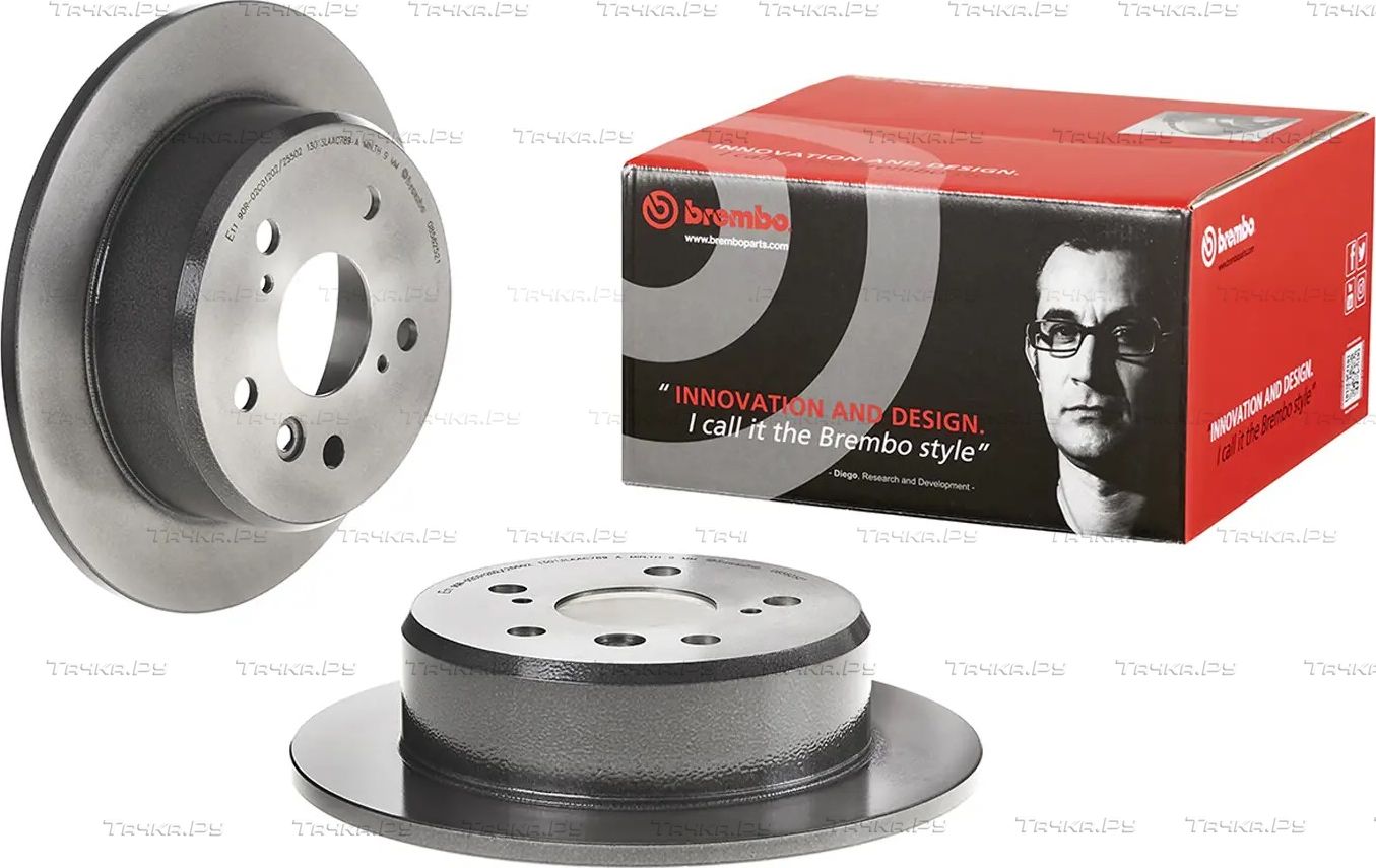 Тормозной диск Brembo PRIME LINE - UV Coated задний для Toyota Scepter 1992-1996. Артикул 08.5625.21