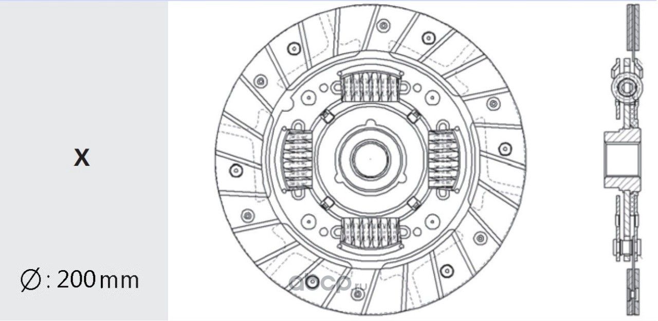Диск сцепления (Valeo). Артикул HD89