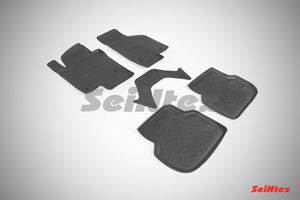 Коврики резиновые Seintex с высоким бортиком для салона Volkswagen Jetta VI 2010-2018. Артикул 82571