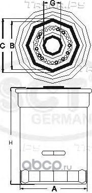 Масляный фильтр SCT-Germany для IVECO EuroTech 1992-2026. Артикул SK 814
