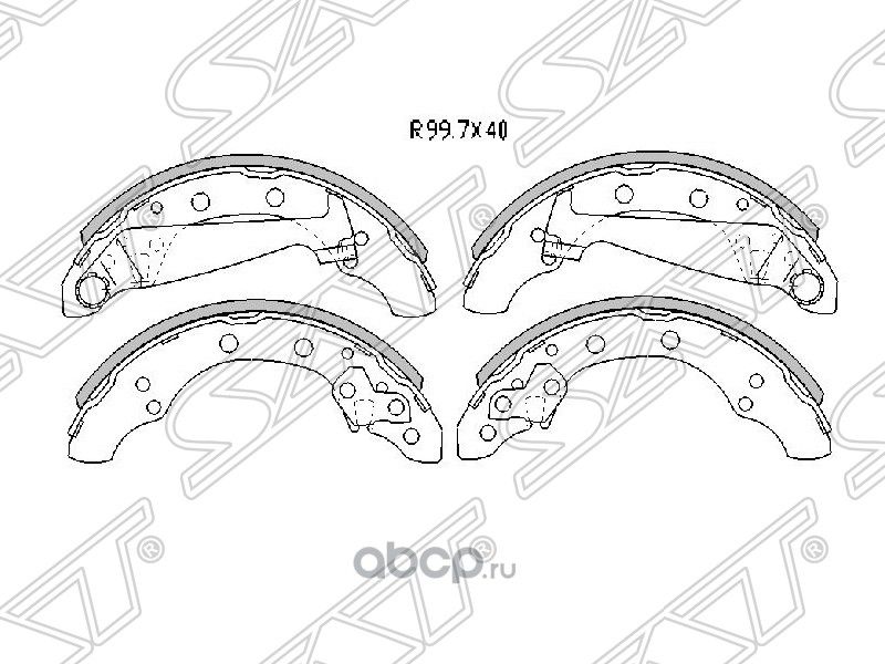 Колодки тормозные RR VAG FABIA 00-15CHERY AMULET (SAT). Артикул ST6R0698525A