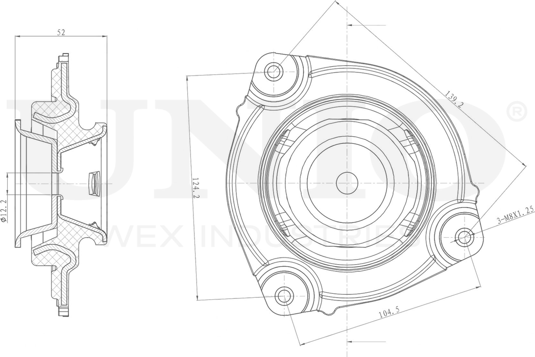 Опора амортизационной стойки (Unio). Артикул RMP-13070
