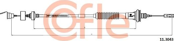 Трос сцепления Cofle для Peugeot 206 1999-2012. Артикул 92.11.3043