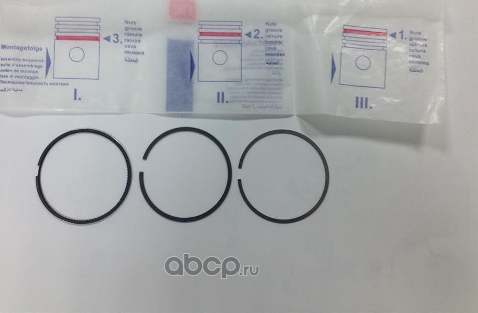 КОМПЛЕКТ ПОРШНЕВЫХ КОЛЕЦ ДЛЯ 1 ЦИЛИНДРА (Goetze). Артикул 0843680000