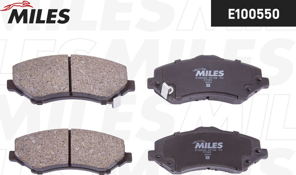 Тормозные колодки Miles (Semi-Metallic). Артикул E100550