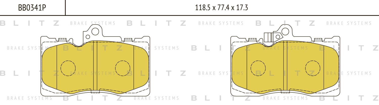 Колодки тормозные LEXUS GS 05- перед. (Blitz). Артикул BB0341P