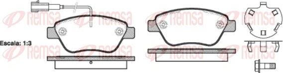 Тормозные колодки Remsa передние для Citroen Nemo I 2010-2015. Артикул 0858.32
