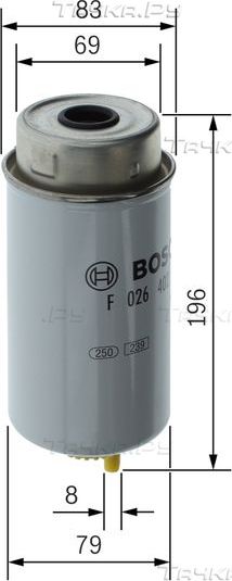 Топливный фильтр Bosch. Артикул F 026 402 121