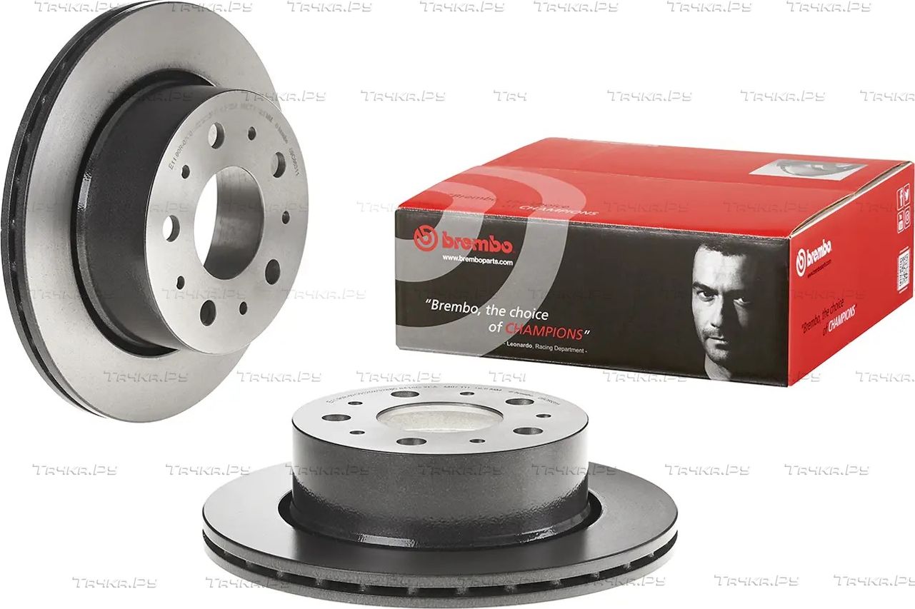 Тормозной диск Brembo PRIME LINE - UV Coated задний для Citroen Jumper II 2006-2026. Артикул 09.C663.11