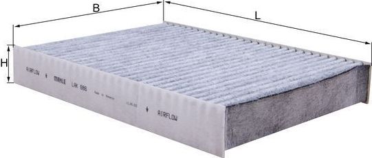 Салонный фильтр Mahle-Knecht. Артикул LAK 686