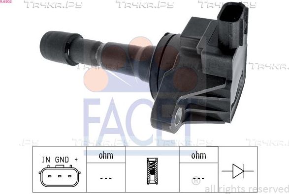 Катушка зажигания Facet OE Equivalent для Honda Fit II 2008-2014. Артикул 9.6503