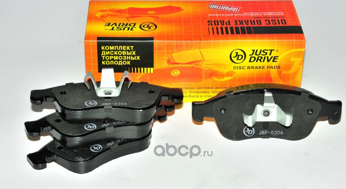 Колодки передние D10 Duster 10-/12-/Fluence 10-/Megane III 08-/11 (Just Drive). Артикул JBP0306