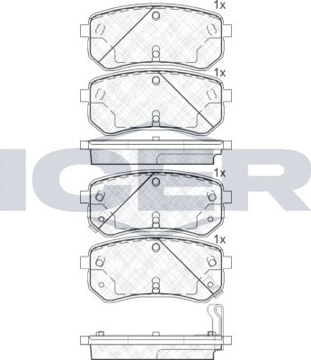 Тормозные колодки Icer. Артикул 181710