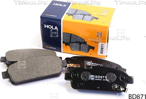 Тормозные колодки HOLA задние для Opel Astra J 2009-2017. Артикул BD871