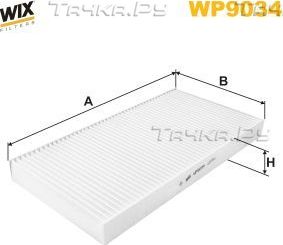 Салонный фильтр WIX Filters. Артикул WP9034