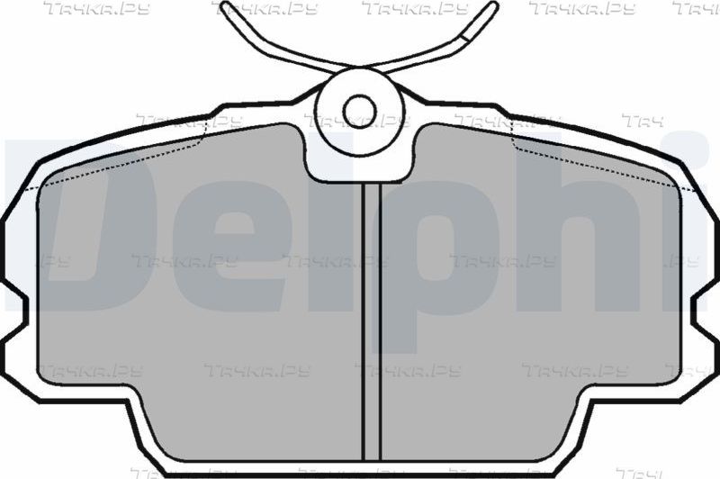 Тормозные колодки Delphi (Semi-Metallic) передние для Mercedes-Benz 190 (W201) 1982-1993. Артикул LP455