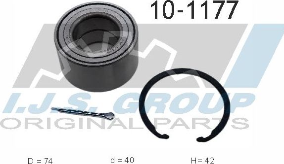 Ступичный подшипник (комплект) IJS Group. Артикул 10-1177