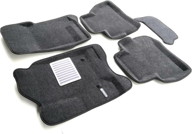 Коврики текстильные Euromat 3D Lux для салона Cadillac Escalade IV 2014-2020 Темно-серые. Артикул EM3D-001306G