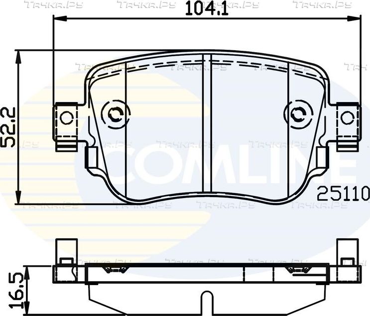 Тормозные колодки Comline Comline задние для Volkswagen Polo VI 2017-2026. Артикул CBP02220