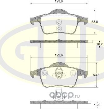 Тормозные колодки G.U.D.. Артикул GBP071400