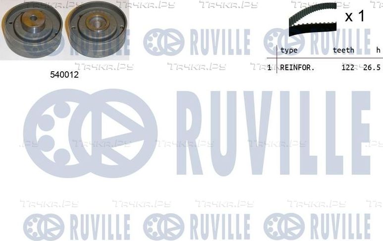 Ремень ГРМ с роликами (комплект) Ruville. Артикул 550258