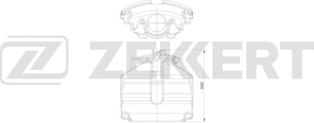 Тормозной суппорт Zekkert (Чугун) передний левый для Audi S1 I (8X) 2014-2018. Артикул BS-8312