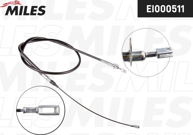 Трос ручника (тросик ручного тормоза) Miles задний левый для Mercedes-Benz W123 1976-1985. Артикул EI000511