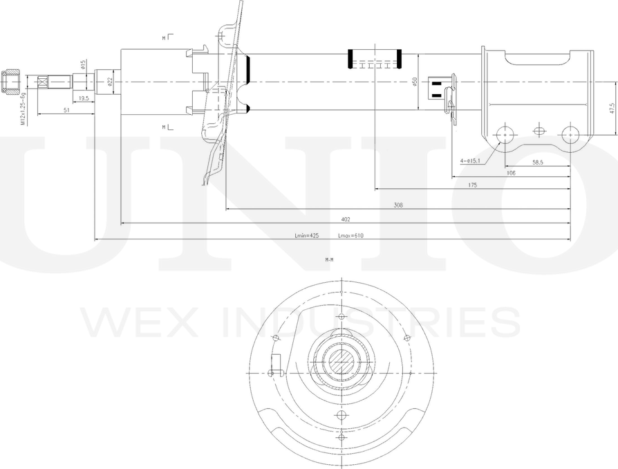 Амортизатор подвески (Unio). Артикул SAB-10382