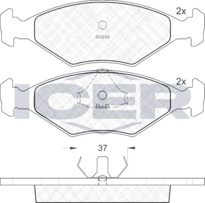 Тормозные колодки Icer. Артикул 140926
