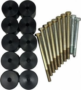 Боди лифт комплект Алком 40 мм (d=70 мм) с крепежом М10 для Mitsubishi Pajero Sport 1998-2006 Черный. Артикул 3375