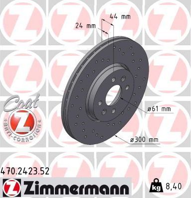 Тормозной диск Zimmermann SPORT Z. Артикул 470.2423.52