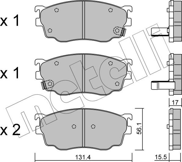 Тормозные колодки Metelli. Артикул 22-0301-0
