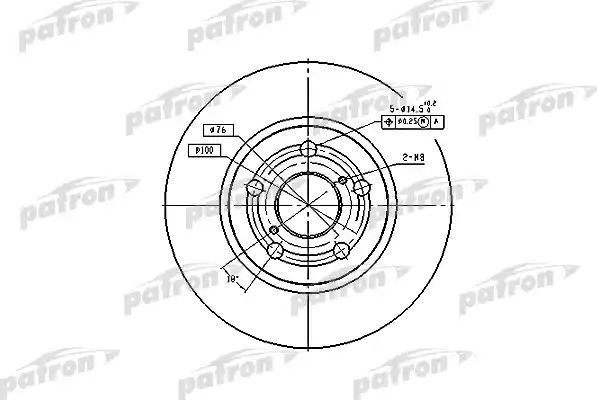 Тормозной диск Patron передний для Toyota Carina E 1992-1997. Артикул PBD2742