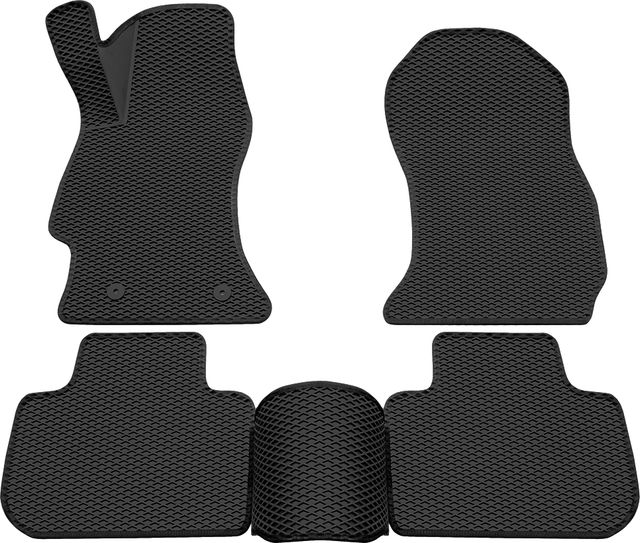 Коврики Rezkon 3D EVA ромб резиновые для салона Subaru Forester III 2008-2013 Черный кант. Артикул 9232005101