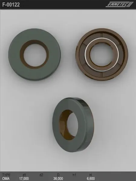 Сальник рулевой рейки 17 36 6.6 (Emmetec). Артикул F00122