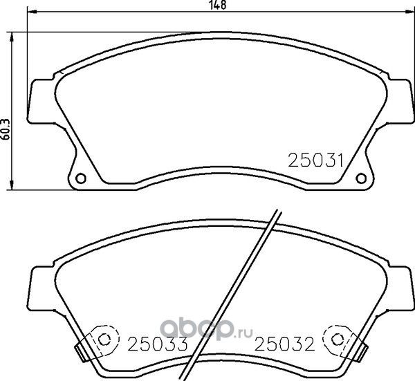 Колодки тормозные CHEVROLET Aveo (11-) передние (4шт.) TEXTAR Textar. Артикул 2503102