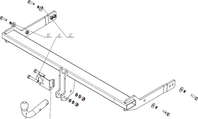 Фаркоп Garant для Volkswagen Tiguan II 2016-2026. Артикул G-S045