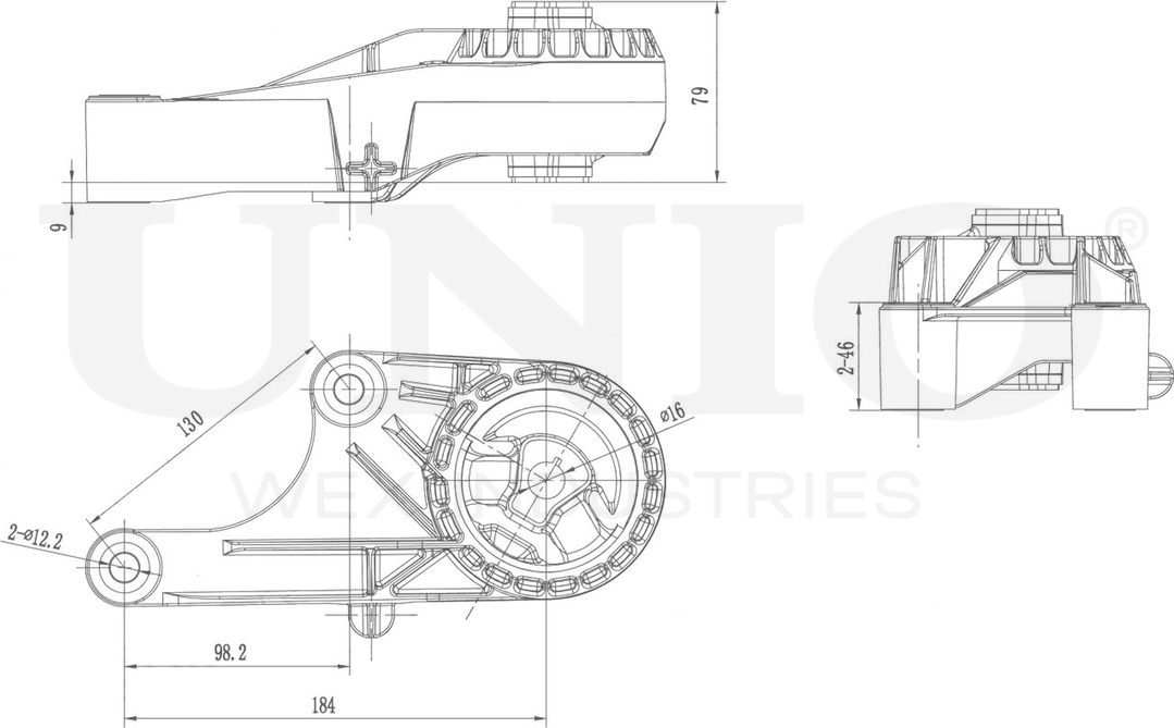 Опора двигателя (Unio). Артикул RMP-15020