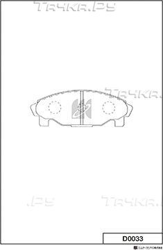 Тормозные колодки MK Kashiyama. Артикул D0033